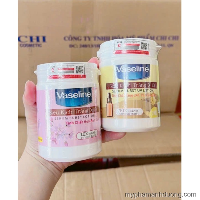 Kem Vaseline siêu kích trắng X10