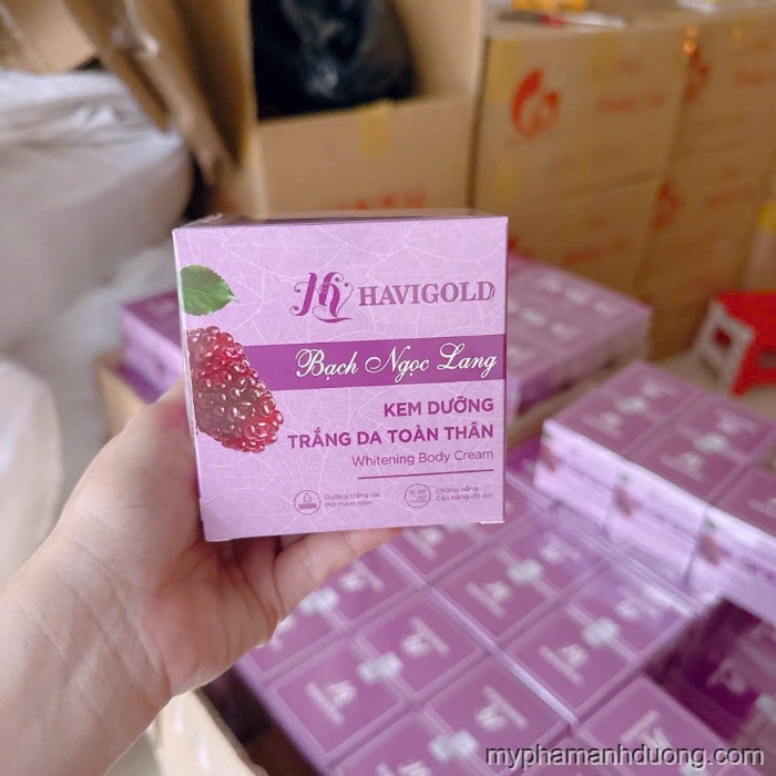 Havigold tím Bạch Ngọc Lang - Kem dưỡng trắng da toàn thân